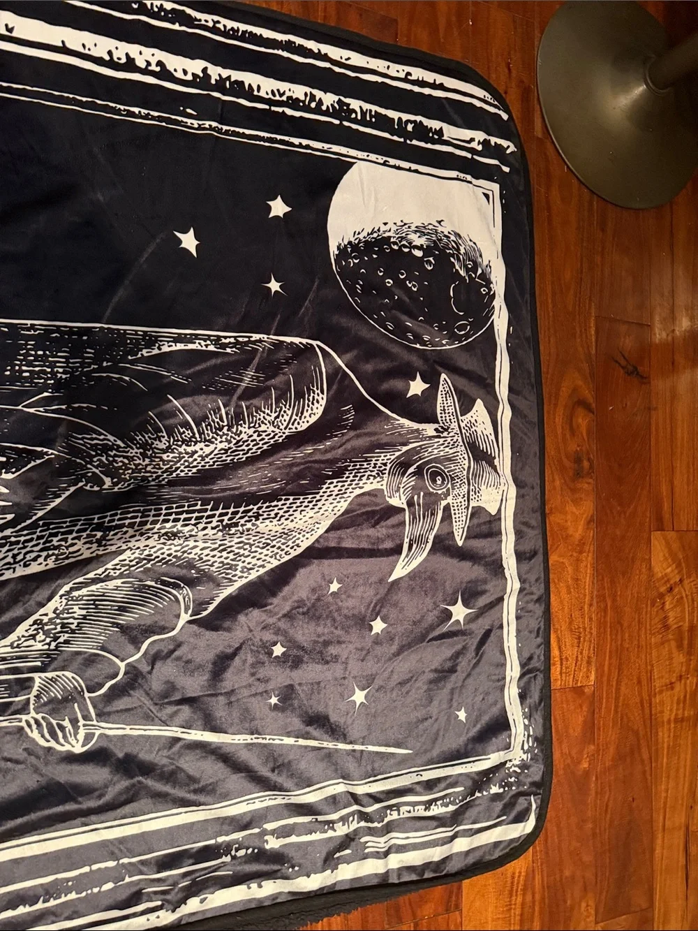 Spencer's Black and White Plague Doctor Throw Blanket